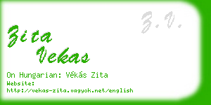 zita vekas business card