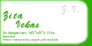 zita vekas business card